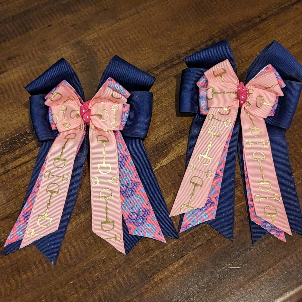 Equestrian hair bows